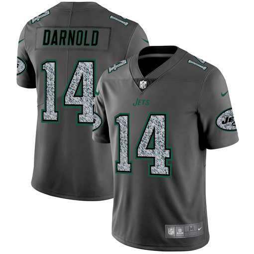 Men New York Jets #14 Darnold Nike Teams Gray Fashion Static Limited NFL Jerseys->new york jets->NFL Jersey